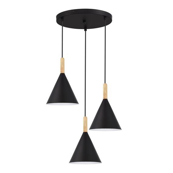 SLE1255-423-03 Светильник подвесной Черный/Черный E27 3*40W ARKET, изображение 2
