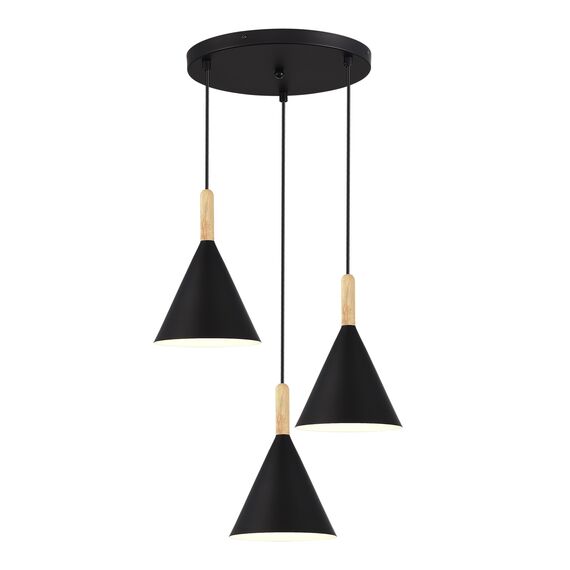 SLE1255-423-03 Светильник подвесной Черный/Черный E27 3*40W ARKET, изображение 4