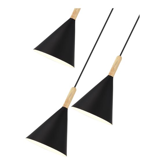 SLE1255-423-03 Светильник подвесной Черный/Черный E27 3*40W ARKET, изображение 5