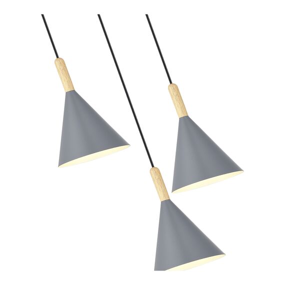 SLE1255-433-03 Светильник подвесной Черный/Серый E27 3*40W ARKET, изображение 4