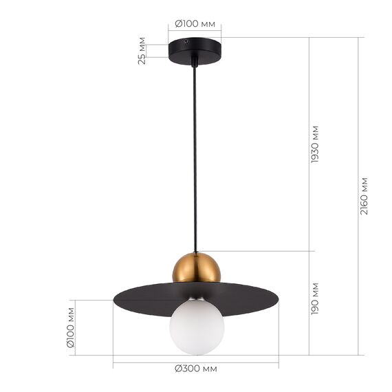SLE1257-433-01 Светильник подвесной Черный/Черный, Бронзовый G9 1*5W 4000K RIZZ, изображение 5