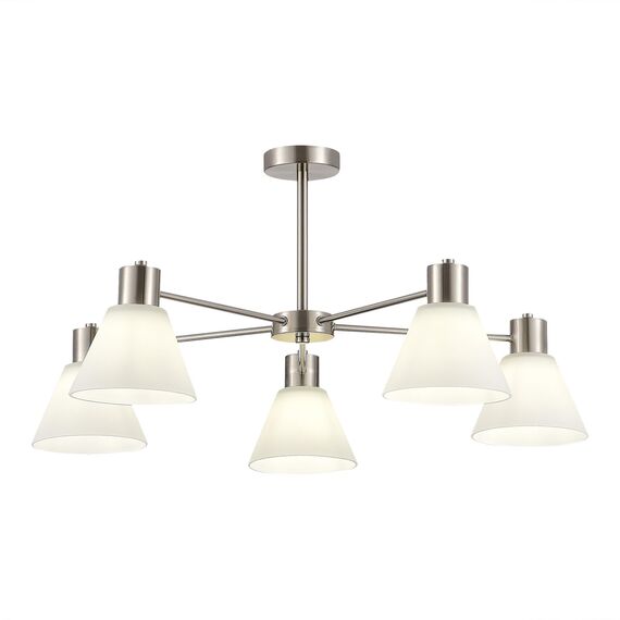 SLE1561-103-05 Светильник потолочный Никель/Белый E27 5*60W ARKI, изображение 2