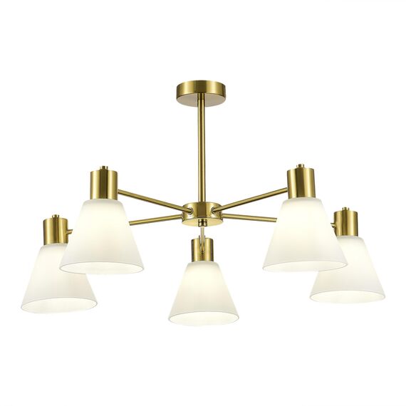 SLE1561-302-05 Светильник потолочный Латунь/Белый E27 5*60W ARKI, изображение 2