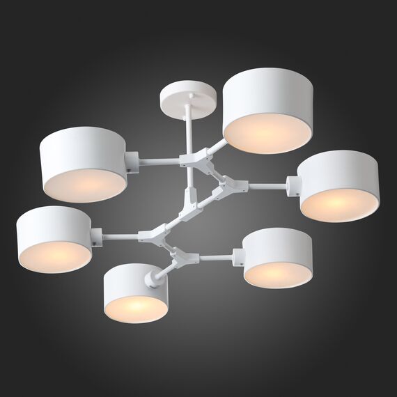 SLE183502-06 Светильник потолочный Белый/Белый E14 6*60W GIMENTO, изображение 5