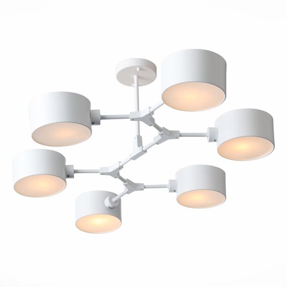 SLE183502-06 Светильник потолочный Белый/Белый E14 6*60W GIMENTO, изображение 6