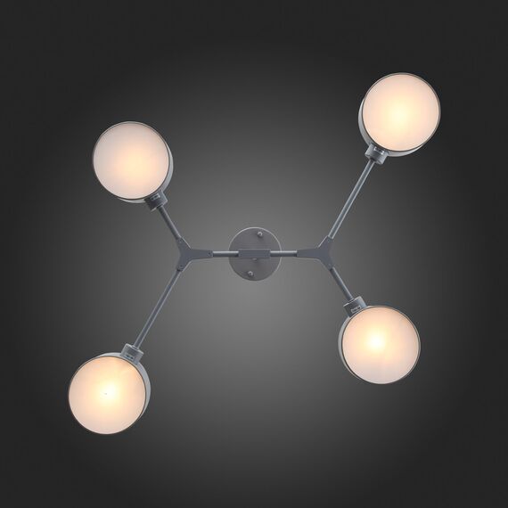 SLE183702-04 Светильник потолочный Серый/Серый E14 4*60W GIMENTO, изображение 11