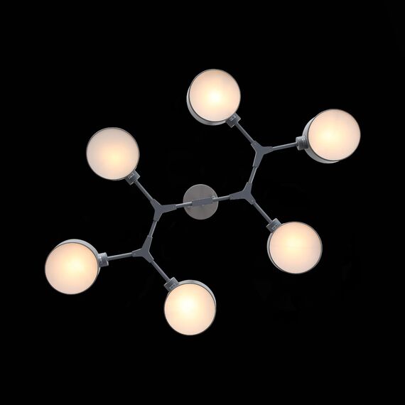 SLE183702-06 Светильник потолочный Серый/Серый E14 6*60W GIMENTO, изображение 7