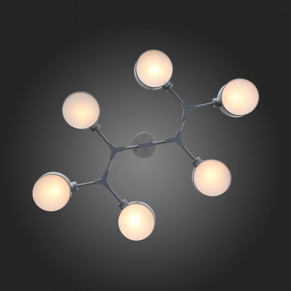 SLE183702-06 Светильник потолочный Серый/Серый E14 6*60W GIMENTO, изображение 8