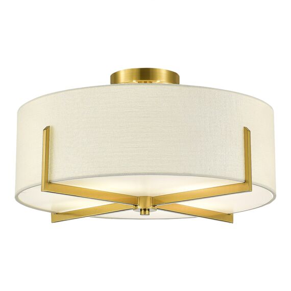 SLE3010-302-04 Светильник потолочный Латунь/Белый E27 4*60W LINTON, изображение 2