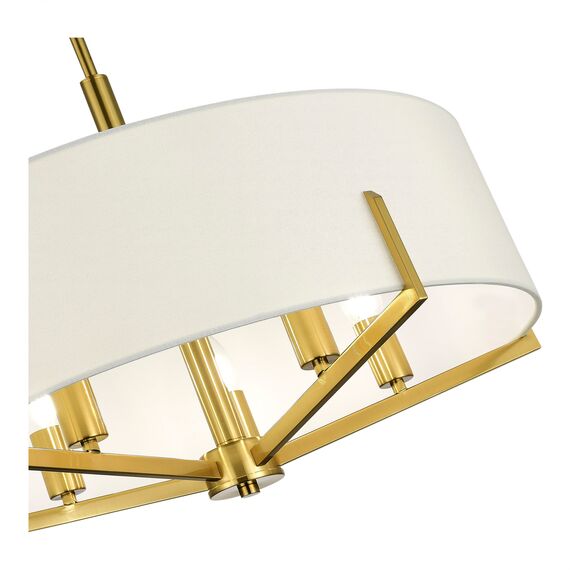 SLE3010-303-05 Светильник подвесной Латунь/Белый E14 5*40W LINTON, изображение 3