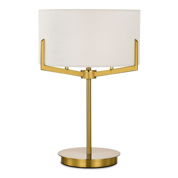 SLE3010-304-02 Светильник настольный Латунь/Белый E27 2*60W LINTON