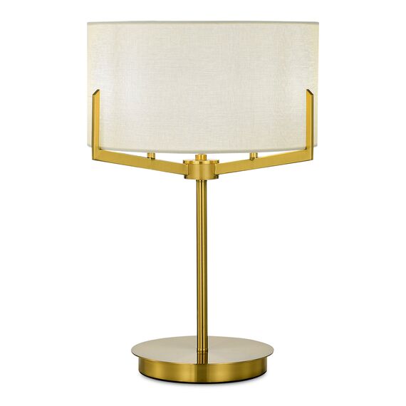 SLE3010-304-02 Светильник настольный Латунь/Белый E27 2*60W LINTON, изображение 2