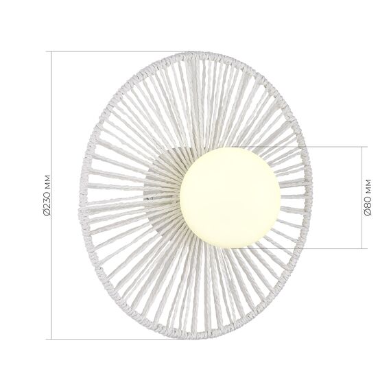SLE6022-501-01 Светильник настенный белый/белый G9 LED 1*5W LOOM, изображение 5