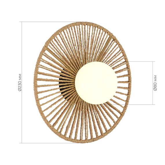 SLE6022-601-01 Светильник настенный бежевый/бежевый, белый G9 LED 1*5W LOOM, изображение 5