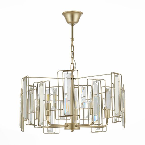 SLE103403-05 Светильник подвесной Шампань/Прозрачный E14 5*40W GIANO, изображение 6