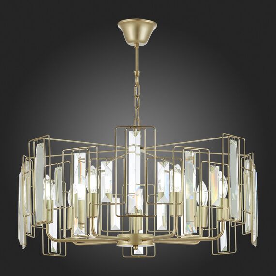 SLE103403-07 Светильник подвесной Шампань/Прозрачный E14 7*40W GIANO, изображение 2