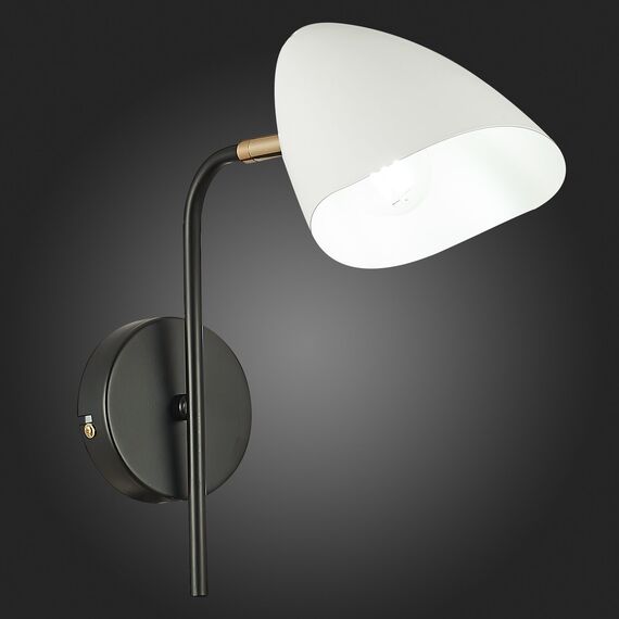 SLE103601-01 Светильник настенный Черный, Золотой/Белый E14 1*40W SATTA, изображение 2