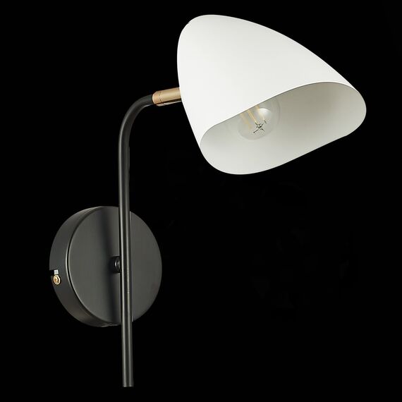 SLE103601-01 Светильник настенный Черный, Золотой/Белый E14 1*40W SATTA, изображение 4