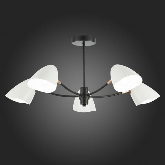 SLE103602-05 Светильник потолочный Черный, Золотой/Белый E14 5*40W SATTA, изображение 2