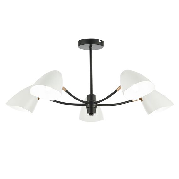 SLE103602-05 Светильник потолочный Черный, Золотой/Белый E14 5*40W SATTA, изображение 3