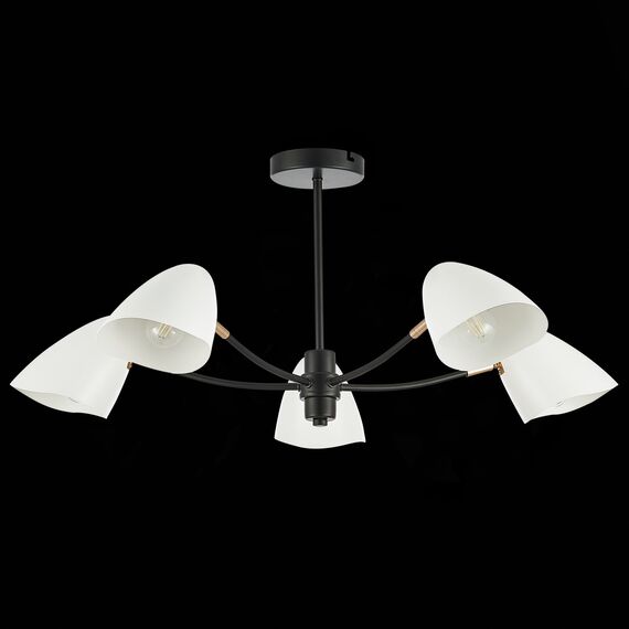 SLE103602-05 Светильник потолочный Черный, Золотой/Белый E14 5*40W SATTA, изображение 4