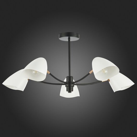 SLE103602-05 Светильник потолочный Черный, Золотой/Белый E14 5*40W SATTA, изображение 5