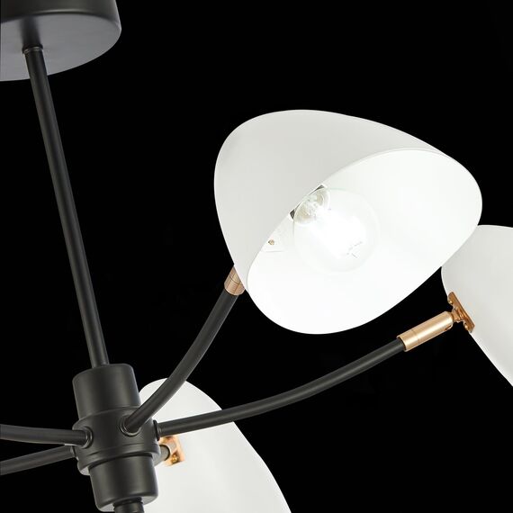 SLE103602-05 Светильник потолочный Черный, Золотой/Белый E14 5*40W SATTA, изображение 7