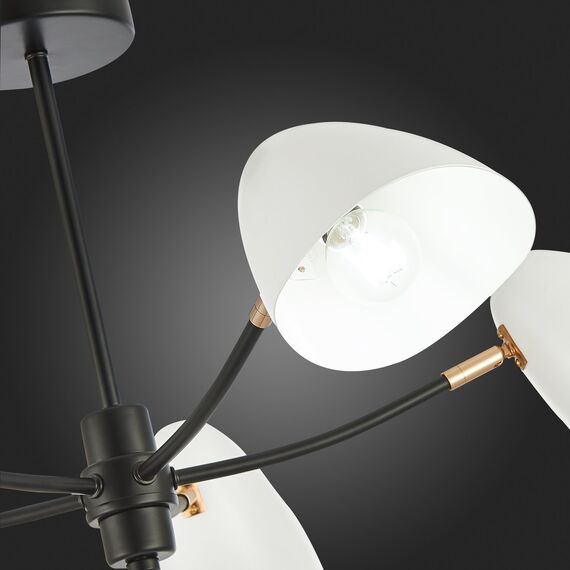 SLE103602-05 Светильник потолочный Черный, Золотой/Белый E14 5*40W SATTA, изображение 8