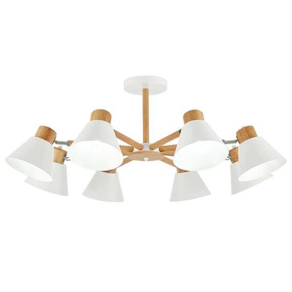 SLE103702-08 Светильник потолочный Светлое дерево, Белый/Белый E27 8*60W BUVE, изображение 3