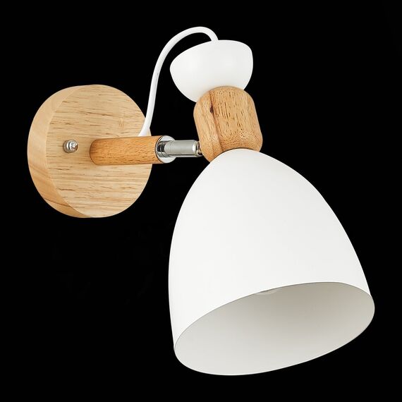 SLE103801-01 Светильник настенный Светлое дерево, Белый/Белый E27 1*60W BALCAMO, изображение 4