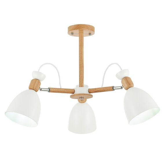 SLE103802-03 Светильник потолочный Светлое дерево, Белый/Белый E27 3*60W BALCAMO, изображение 3