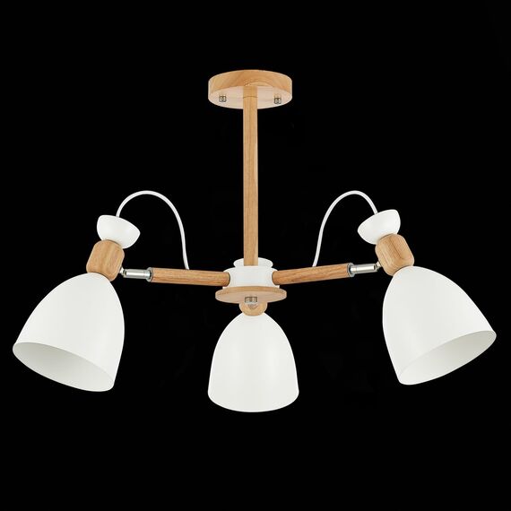 SLE103802-03 Светильник потолочный Светлое дерево, Белый/Белый E27 3*60W BALCAMO, изображение 4