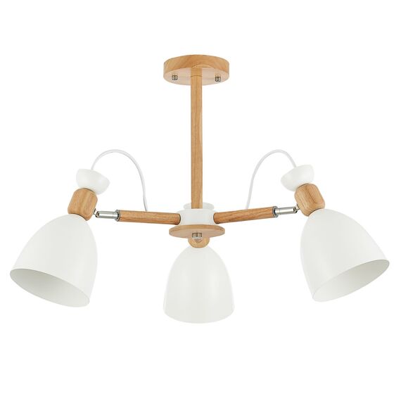 SLE103802-03 Светильник потолочный Светлое дерево, Белый/Белый E27 3*60W BALCAMO, изображение 6