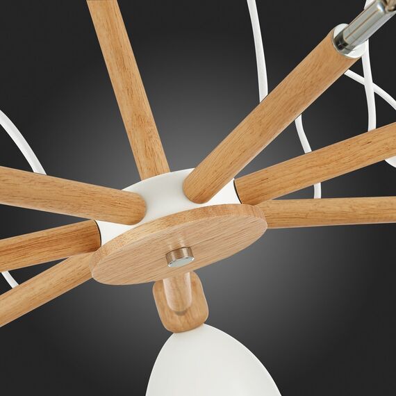 SLE103802-07 Светильник потолочный Светлое дерево, Белый/Белый E27 7*60W BALCAMO, изображение 8