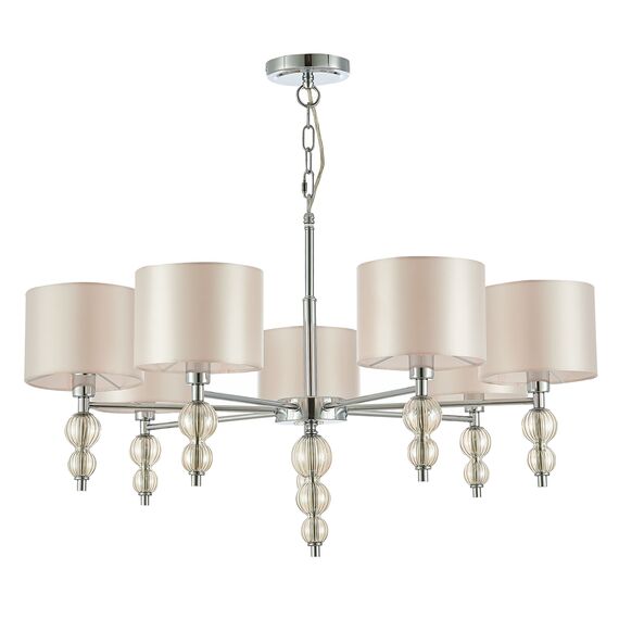 SLE105703-07 Светильник подвесной Хром/Светло-бежевый E14 7*40W RAMER, изображение 9