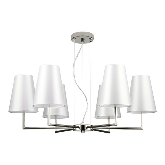 SLE105903-06 Светильник подвесной Никель/Белый E14 6*40W BELLINO, изображение 3