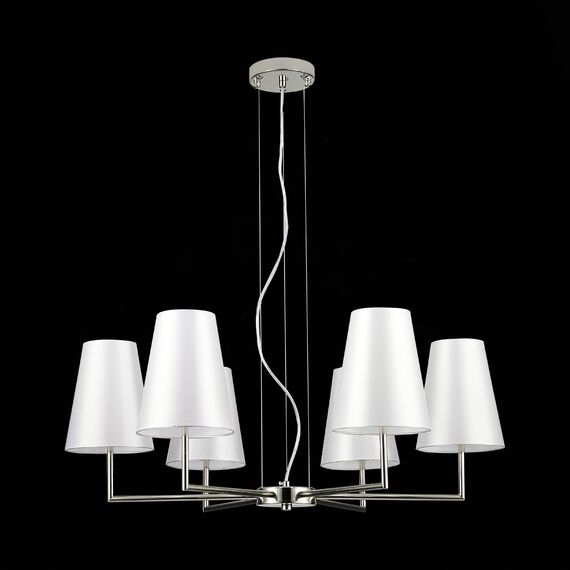 SLE105903-06 Светильник подвесной Никель/Белый E14 6*40W BELLINO, изображение 4