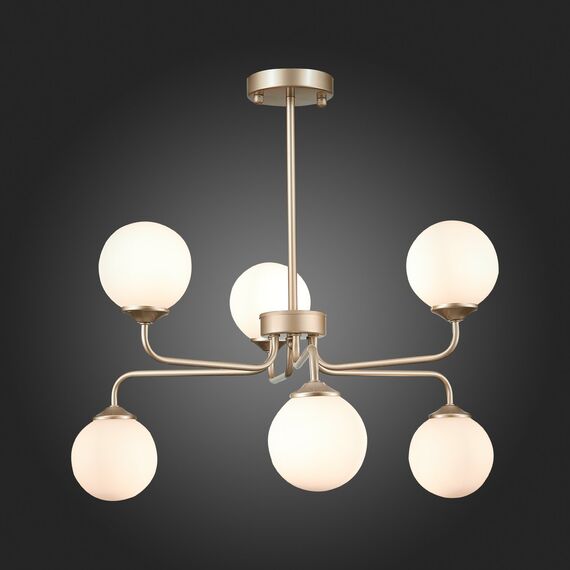 SLE106203-06 Светильник подвесной ST-Luce Золотистый/Белый G9 LED 6*5W REDJINO, изображение 2