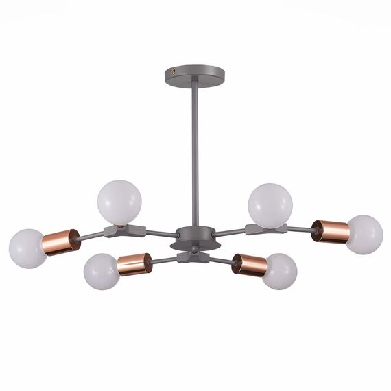 SLE106403-06 Светильник потолочный Серый, Розовое золото E27 6*60W PALARE, изображение 6