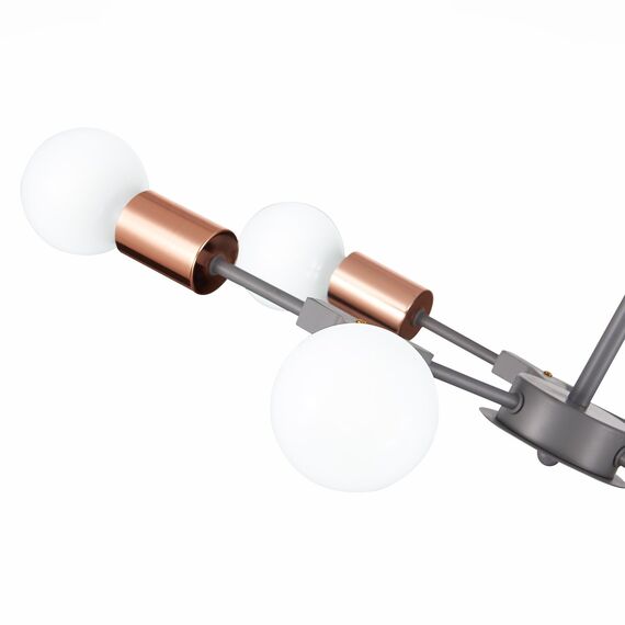 SLE106403-06 Светильник потолочный Серый, Розовое золото E27 6*60W PALARE, изображение 12