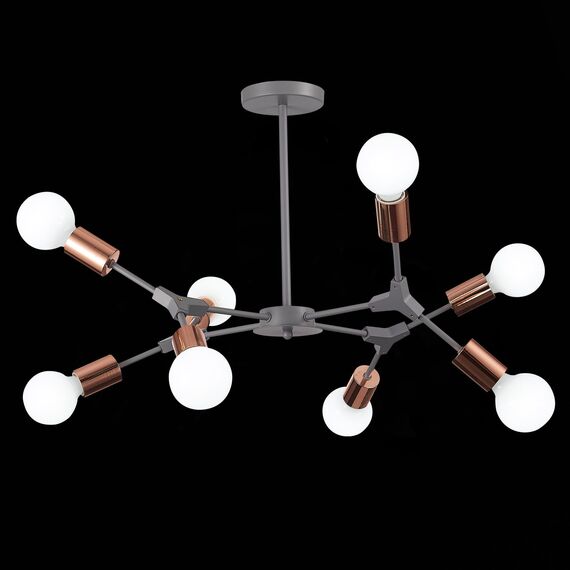 SLE106403-08 Светильник потолочный Серый, Розовое золото E27 8*60W PALARE, изображение 7