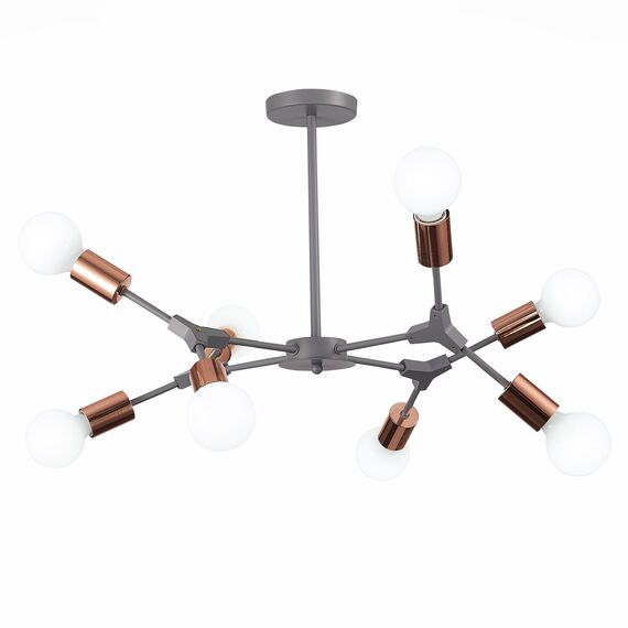 SLE106403-08 Светильник потолочный Серый, Розовое золото E27 8*60W PALARE, изображение 9