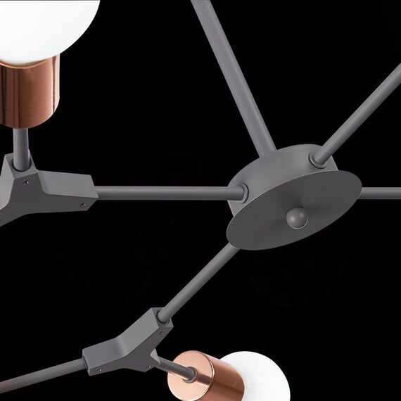 SLE106403-08 Светильник потолочный Серый, Розовое золото E27 8*60W PALARE, изображение 10