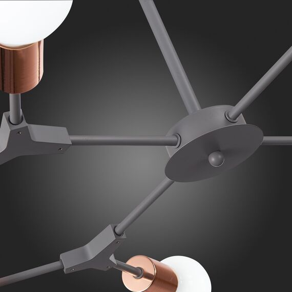 SLE106403-08 Светильник потолочный Серый, Розовое золото E27 8*60W PALARE, изображение 11