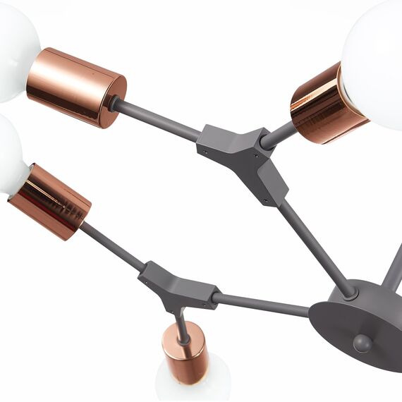 SLE106403-08 Светильник потолочный Серый, Розовое золото E27 8*60W PALARE, изображение 15