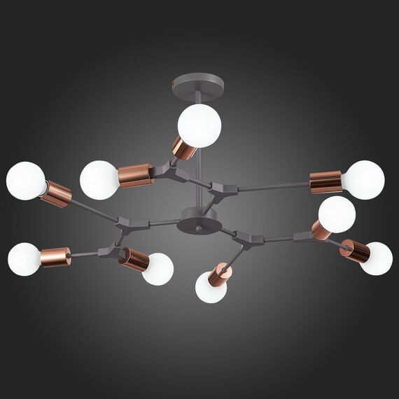 SLE106403-09 Светильник потолочный Серый, Розовое золото E27 9*60W PALARE, изображение 2