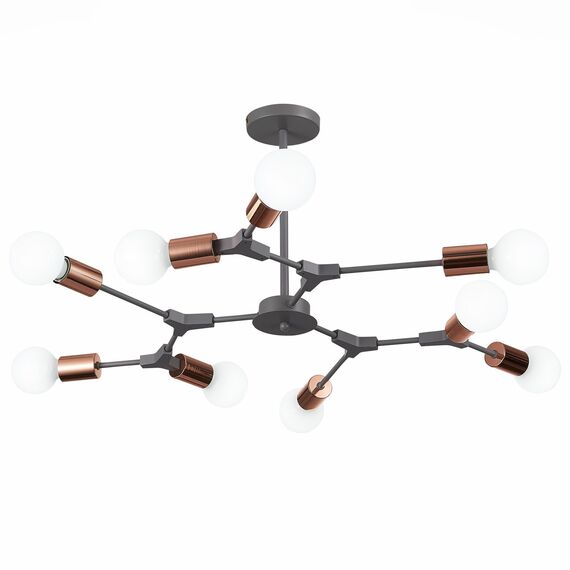 SLE106403-09 Светильник потолочный Серый, Розовое золото E27 9*60W PALARE, изображение 3