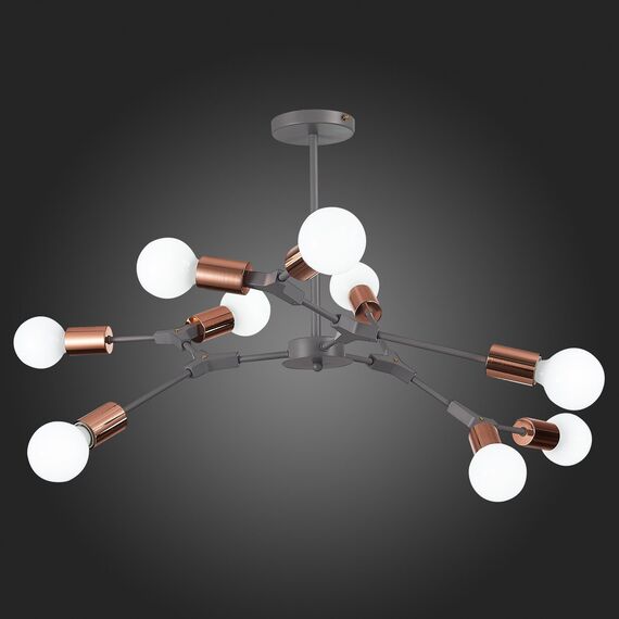 SLE106403-09 Светильник потолочный Серый, Розовое золото E27 9*60W PALARE, изображение 8