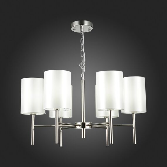 SLE107303-06 Светильник подвесной Никель/Белый E14 6*40W NOIA, изображение 2