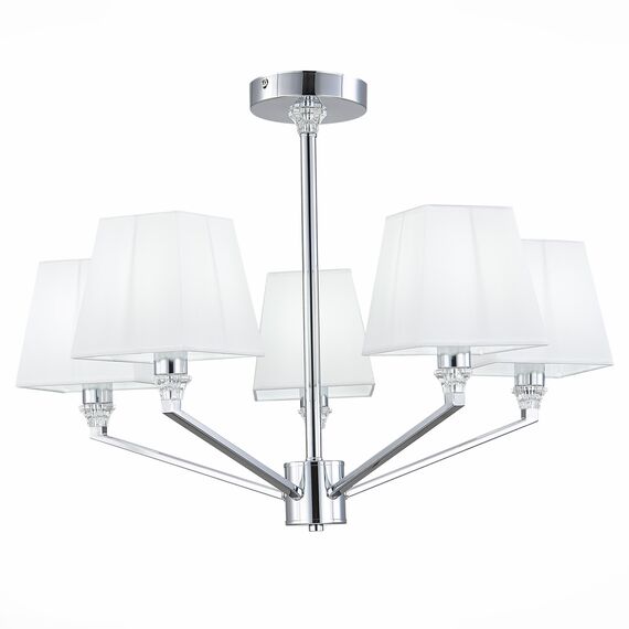 SLE107602-05 Светильник потолочный Хром/Белый E14 5*40W GRINDA, изображение 3